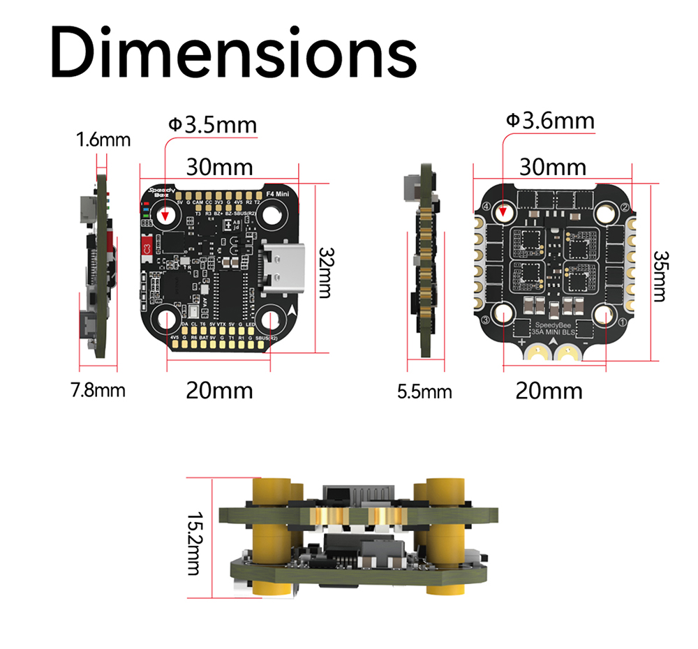 F405 MINI SpeedyBee F405 Mini  – Drone Racing Flight Controller recenzja i cena
